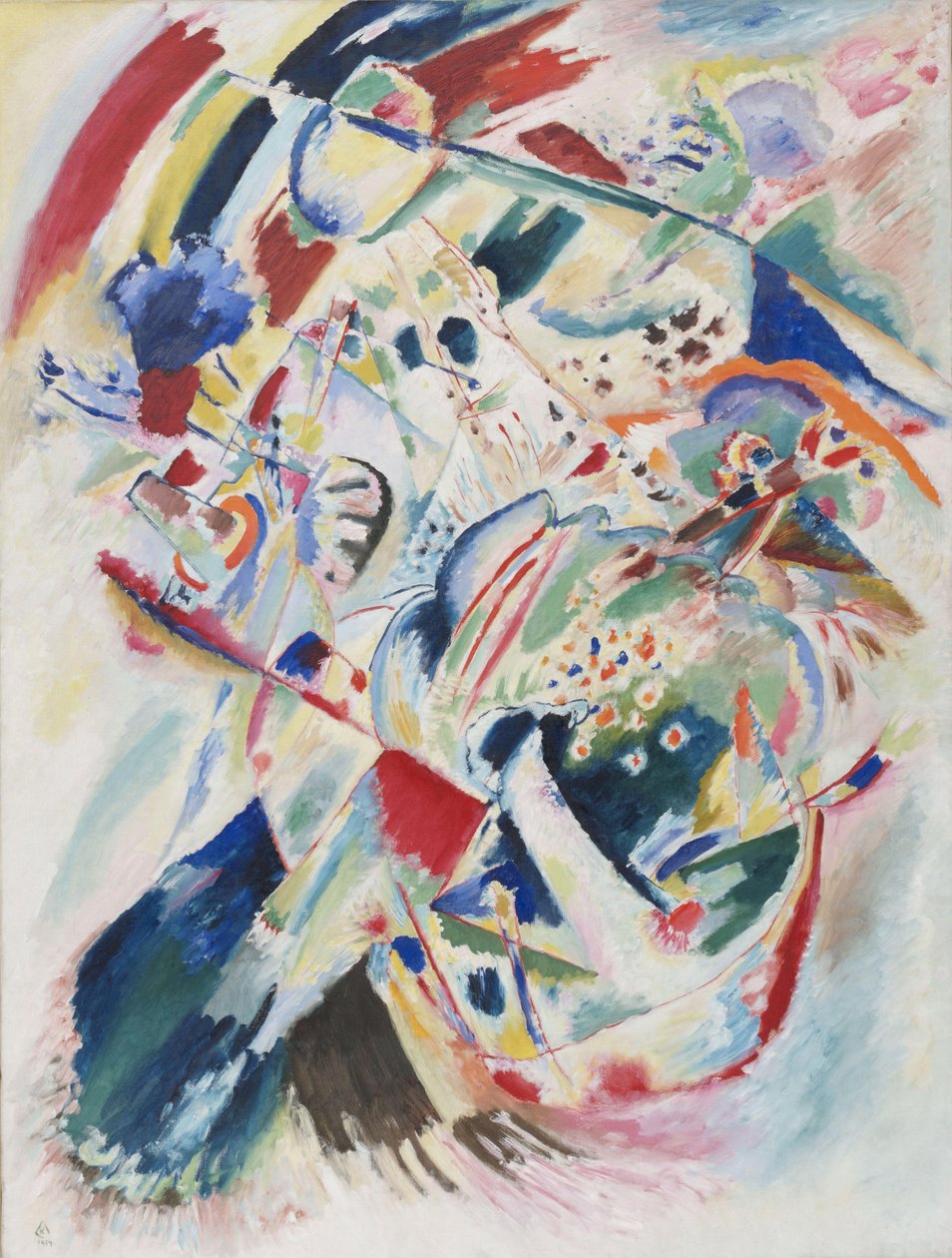 ""Edwin R Campbell N 4 Paneli"" Wassily Kandinsky (veya Wassily Kandinski veya Kandinskij) tarafından yapılan boyama by Wassily Kandinsky