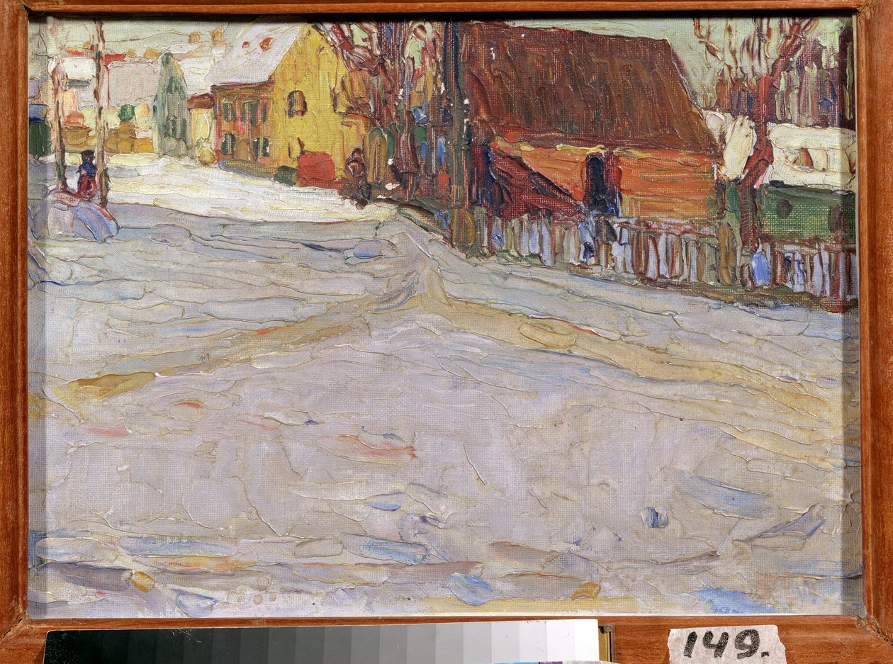 Kentsel peyzaj (Şehir Peyzajı). Vassily Kandinsky (veya Wassily Kandinsky veya Kandinskyj) tarafından yapılan boyama by Wassily Kandinsky