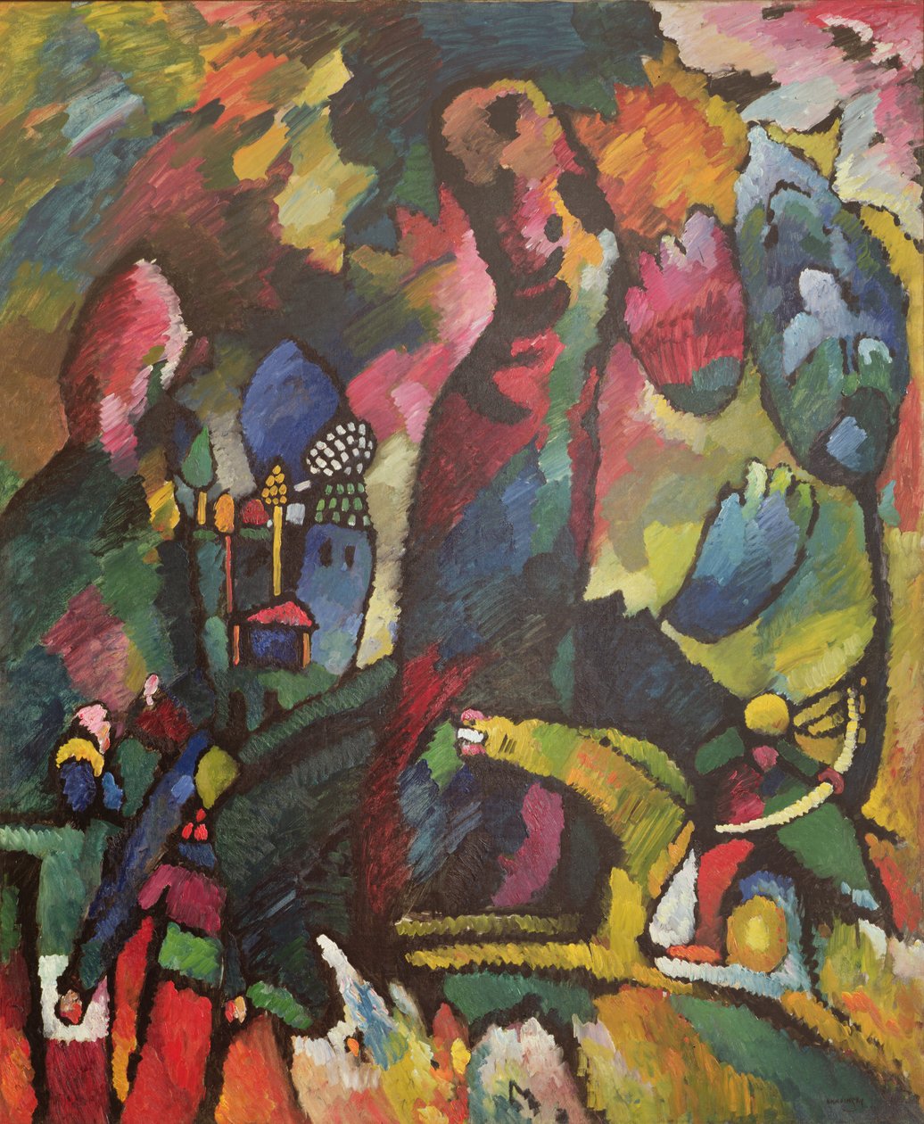 Okçu ile resim, 1909 by Wassily Kandinsky