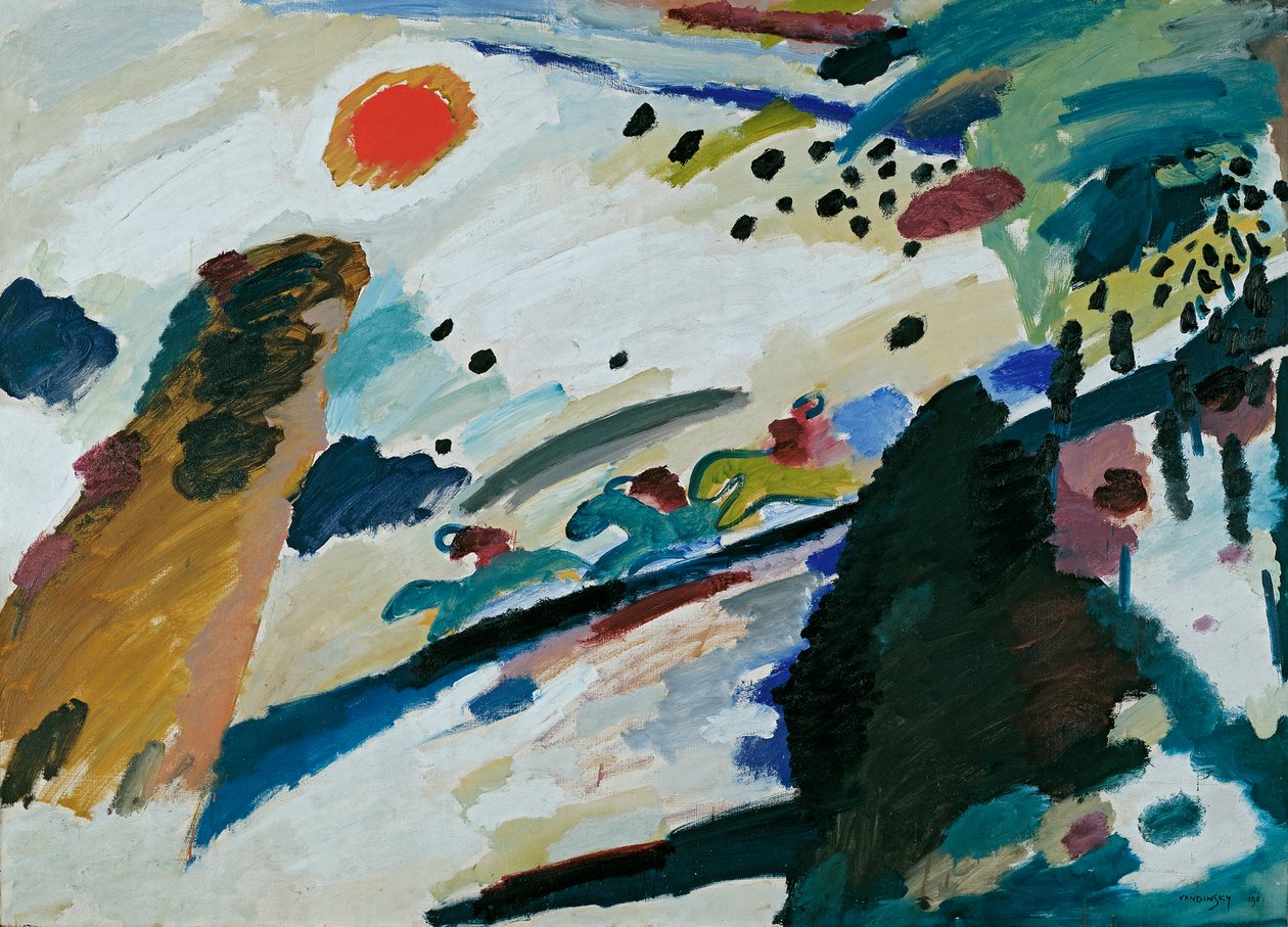 romantik manzara by Wassily Kandinsky