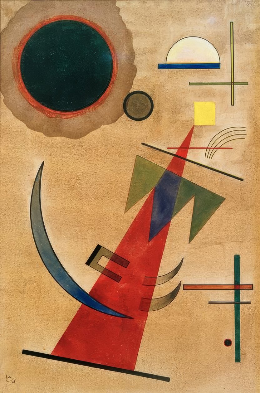 sivri kırmızı by Wassily Kandinsky