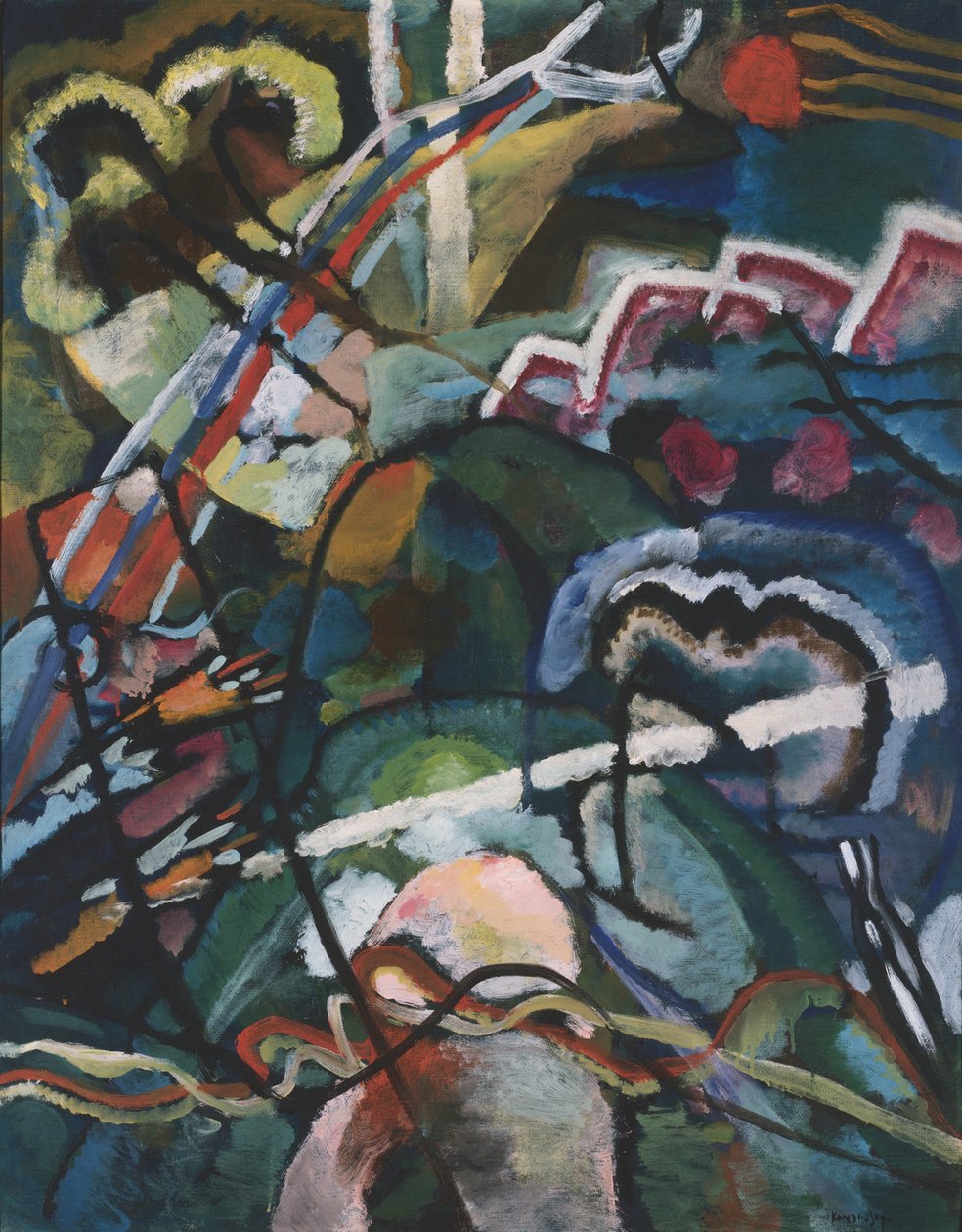 Beyaz Bordürlü Boyama için Sketch I Beyaz bordürlü boyama için Sketch I, 1913 by Wassily Kandinsky