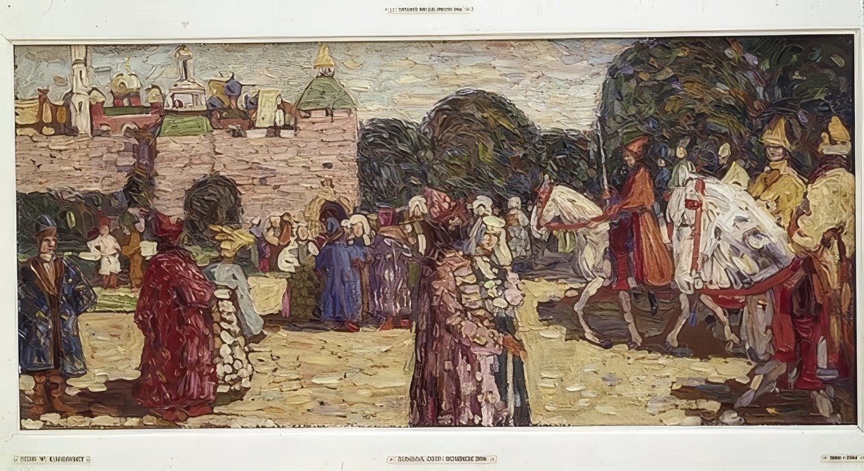 Pazar (Eski Rusya). 1904 by Wassily Kandinsky