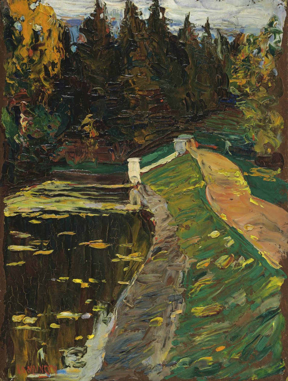 'Sluice' için çalışma by Wassily Kandinsky