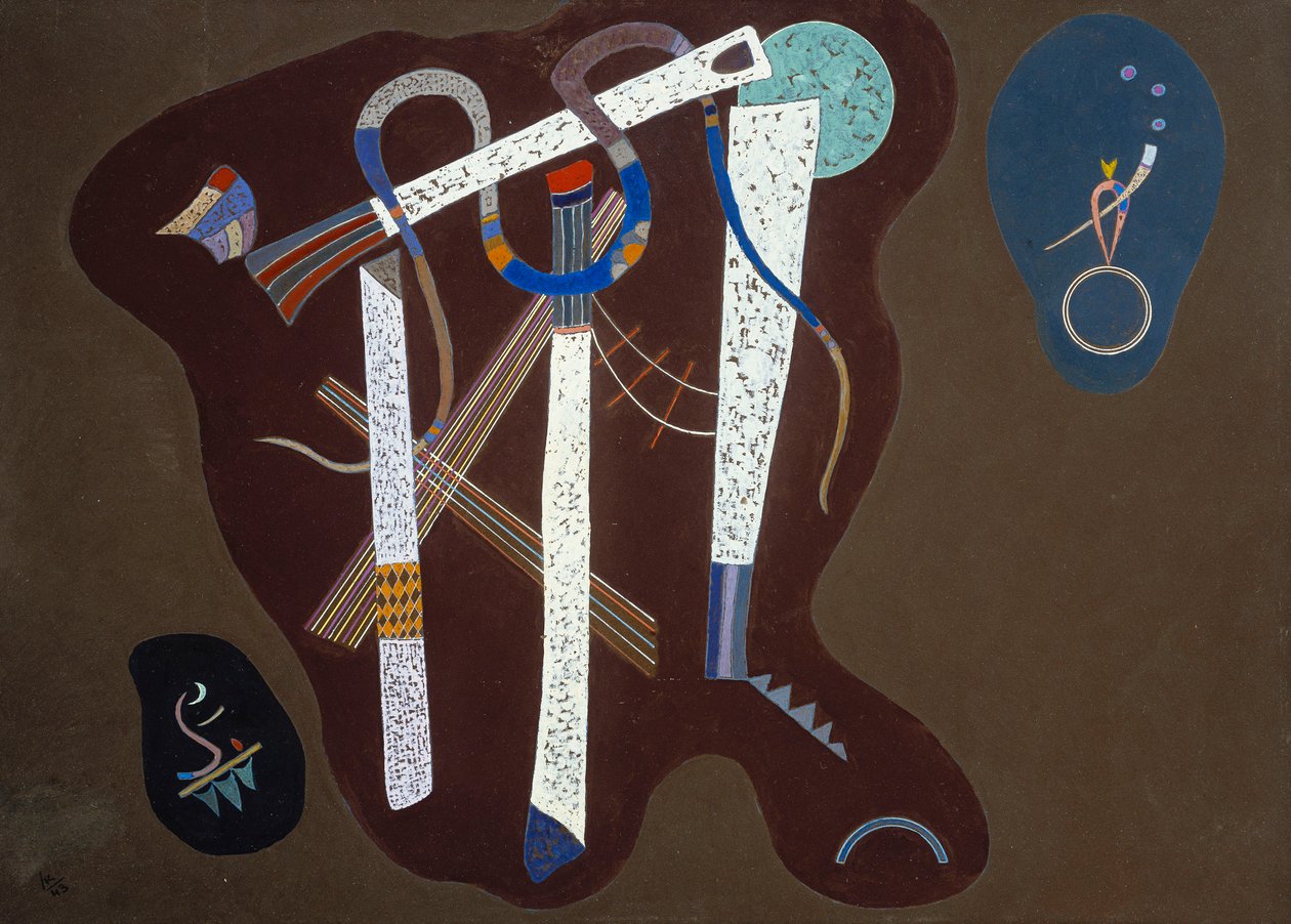Üç Sütun; Drei Saulen by Wassily Kandinsky