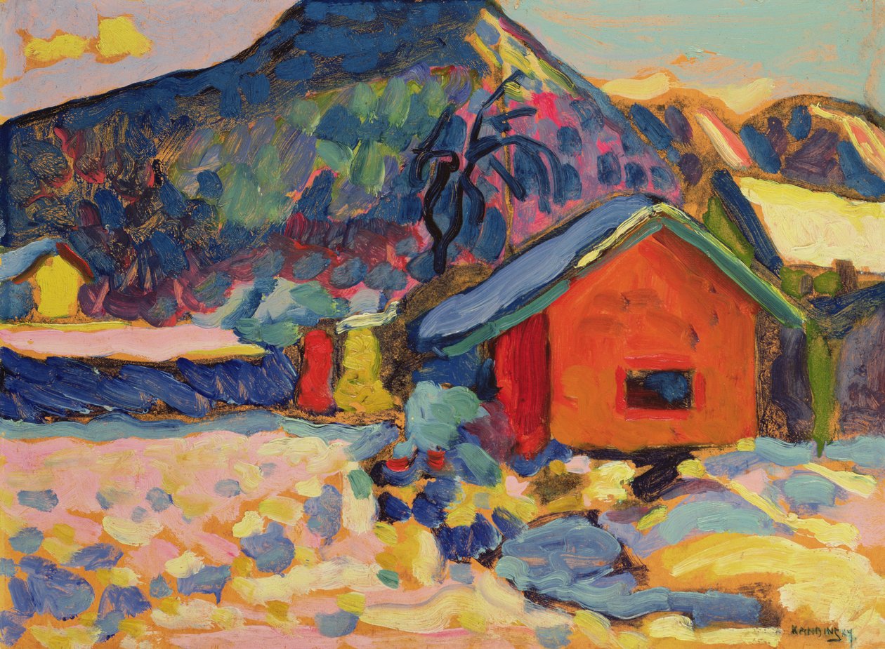 Dağ ile Kış Çalışması, 1908 by Wassily Kandinsky