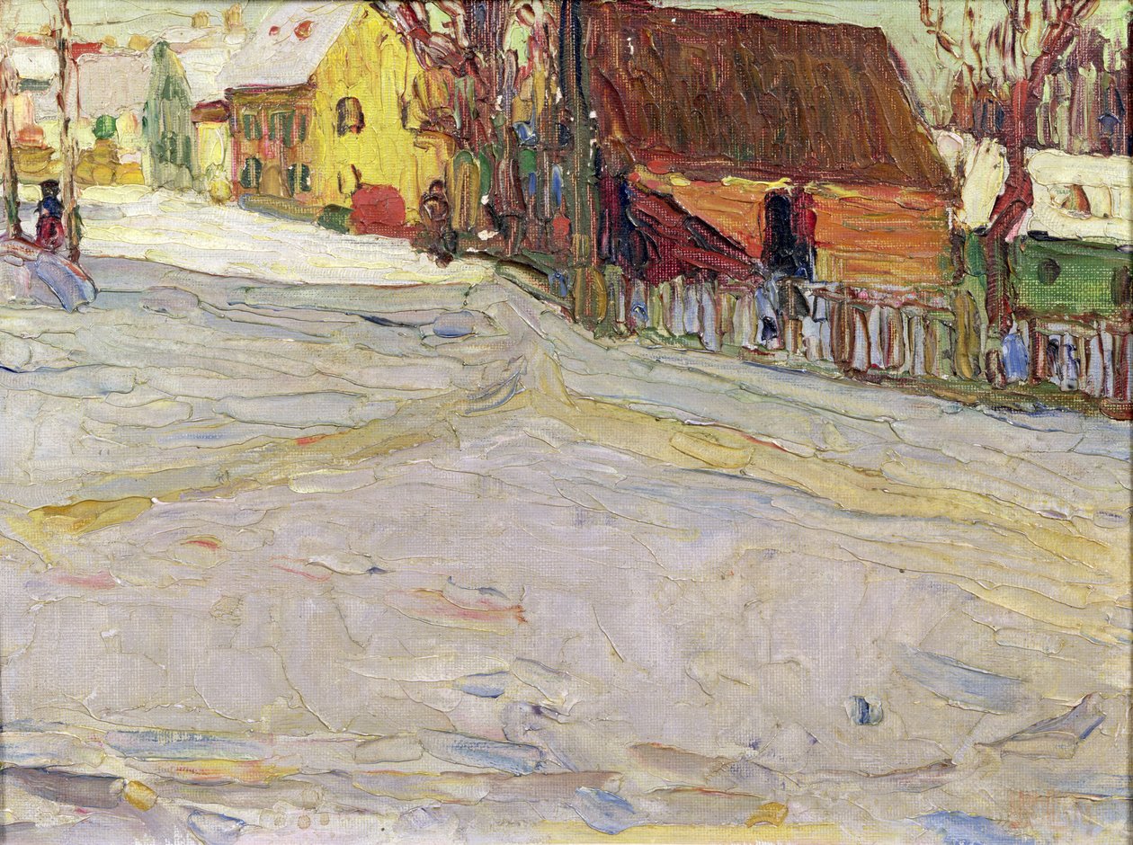 Şehir manzarası (tuval üzerine yağlı boya) by Wassily & Marc Franz (1880 1916) Kandinsky