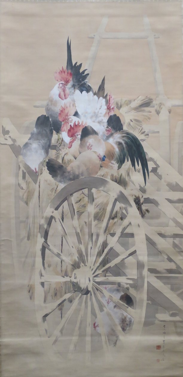 karda kümes hayvanı by Watanabe Seitei