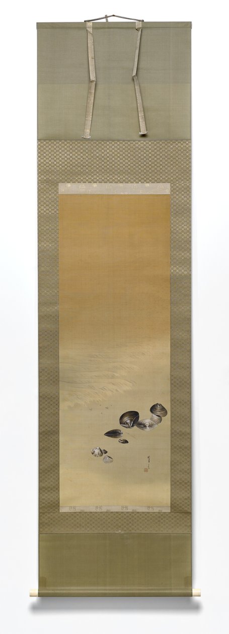 Kıyıdaki deniz kabukları, 19. yüzyılın ortası - 20. yüzyılın başları (ipek üzerine mürekkep ve renk) by Watanabe Seitei