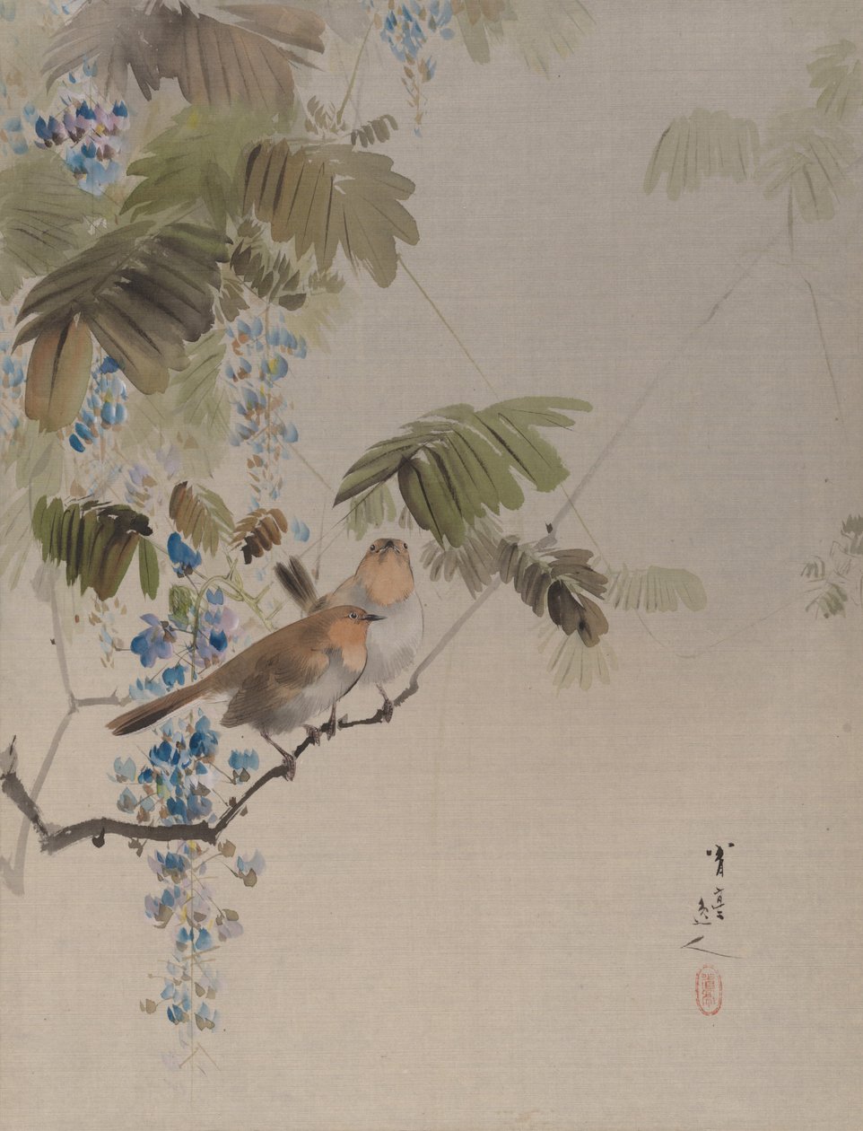 Kuşlar ve Çiçekler, ca. 1887. by Watanabe Seitei