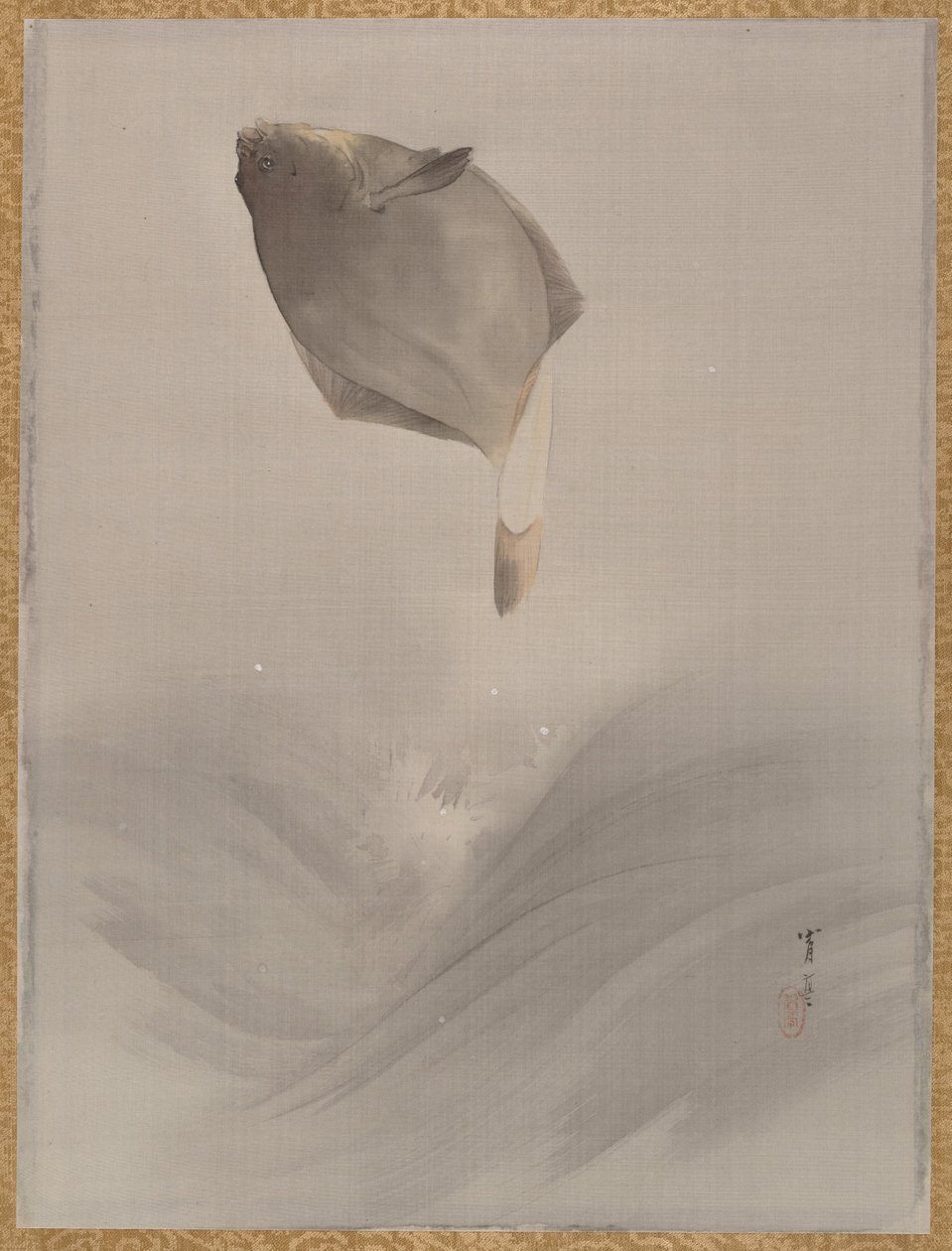 Zıplayan balık, ca. 1887. by Watanabe Seitei