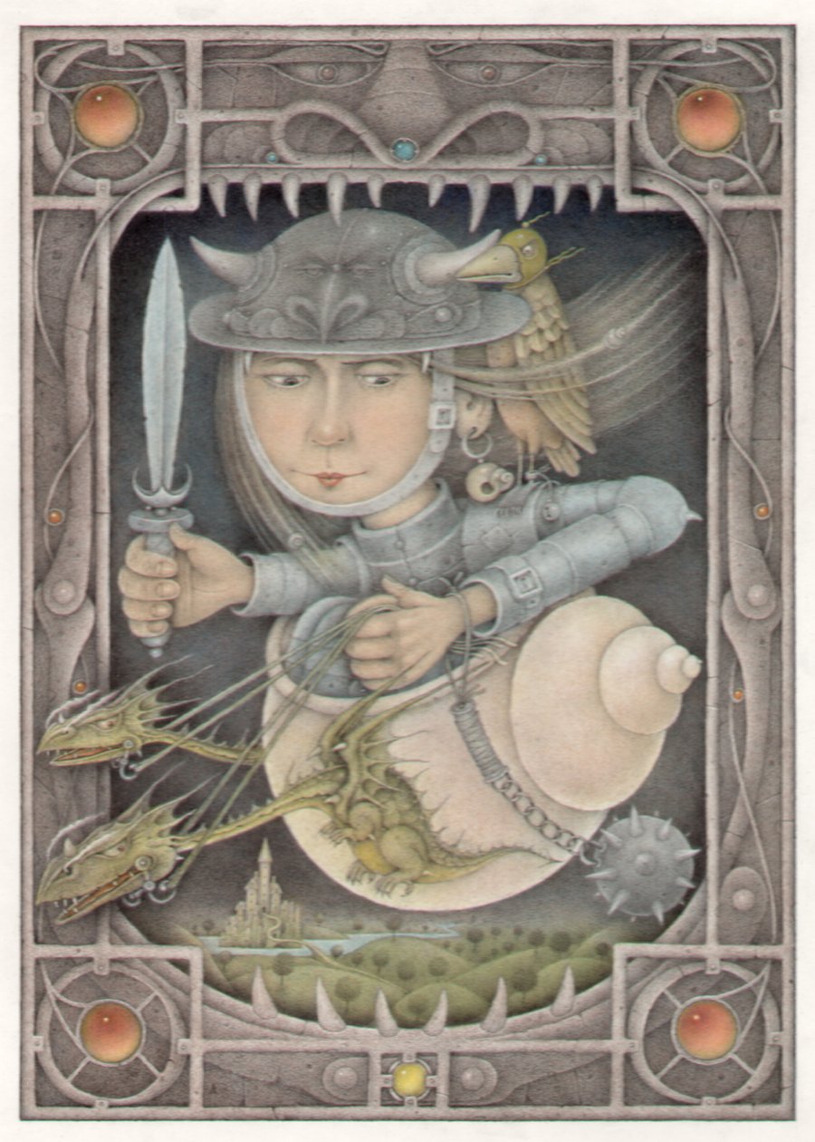 Kadın Savaşçı, 2005 (sanat panosu üzerine karışık teknik) by Wayne Anderson