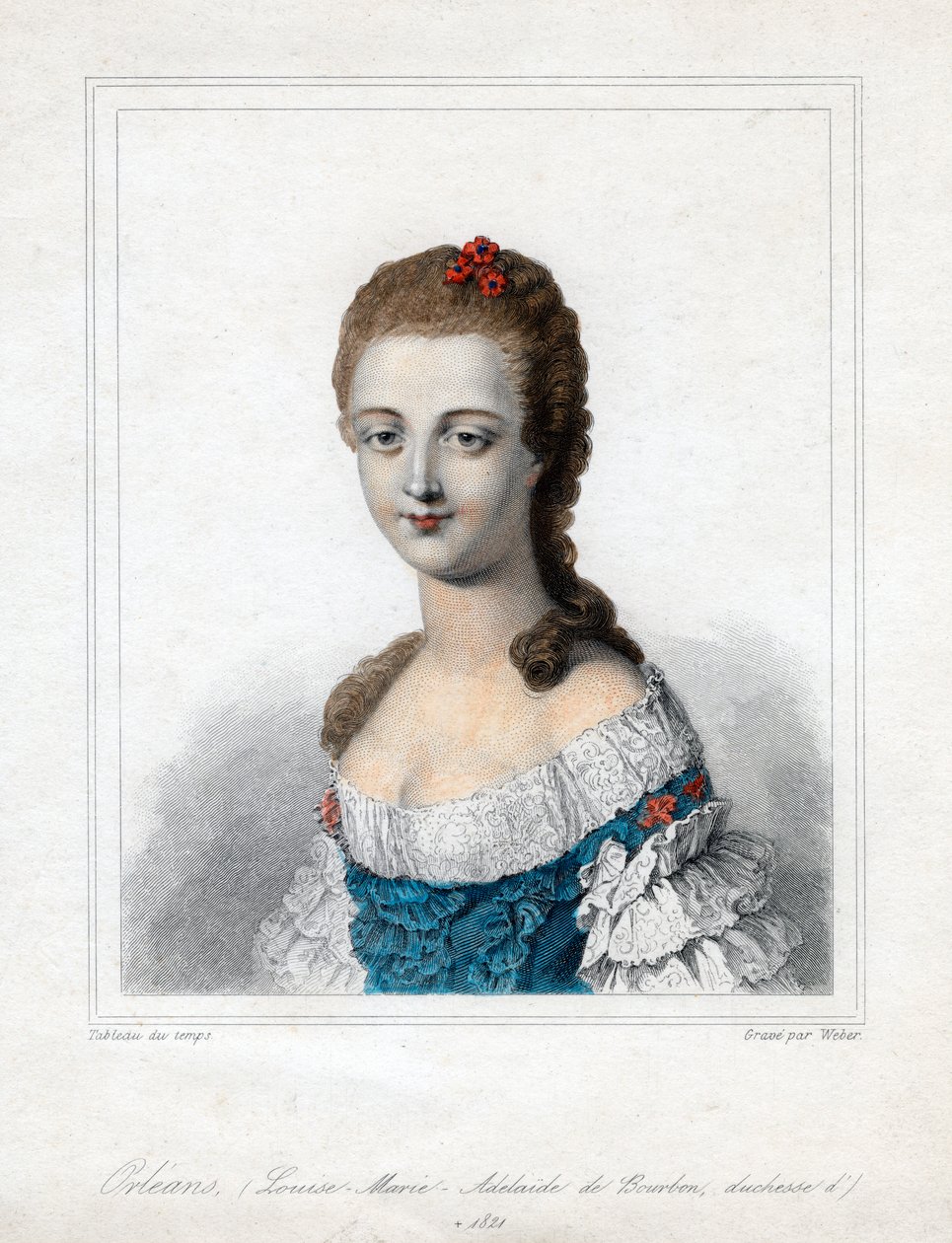 Louise Marie Adelaide de Bourbon-Penthievre, Orleans Düşesi, 18. yüzyılın sonları, 1821 by Weber