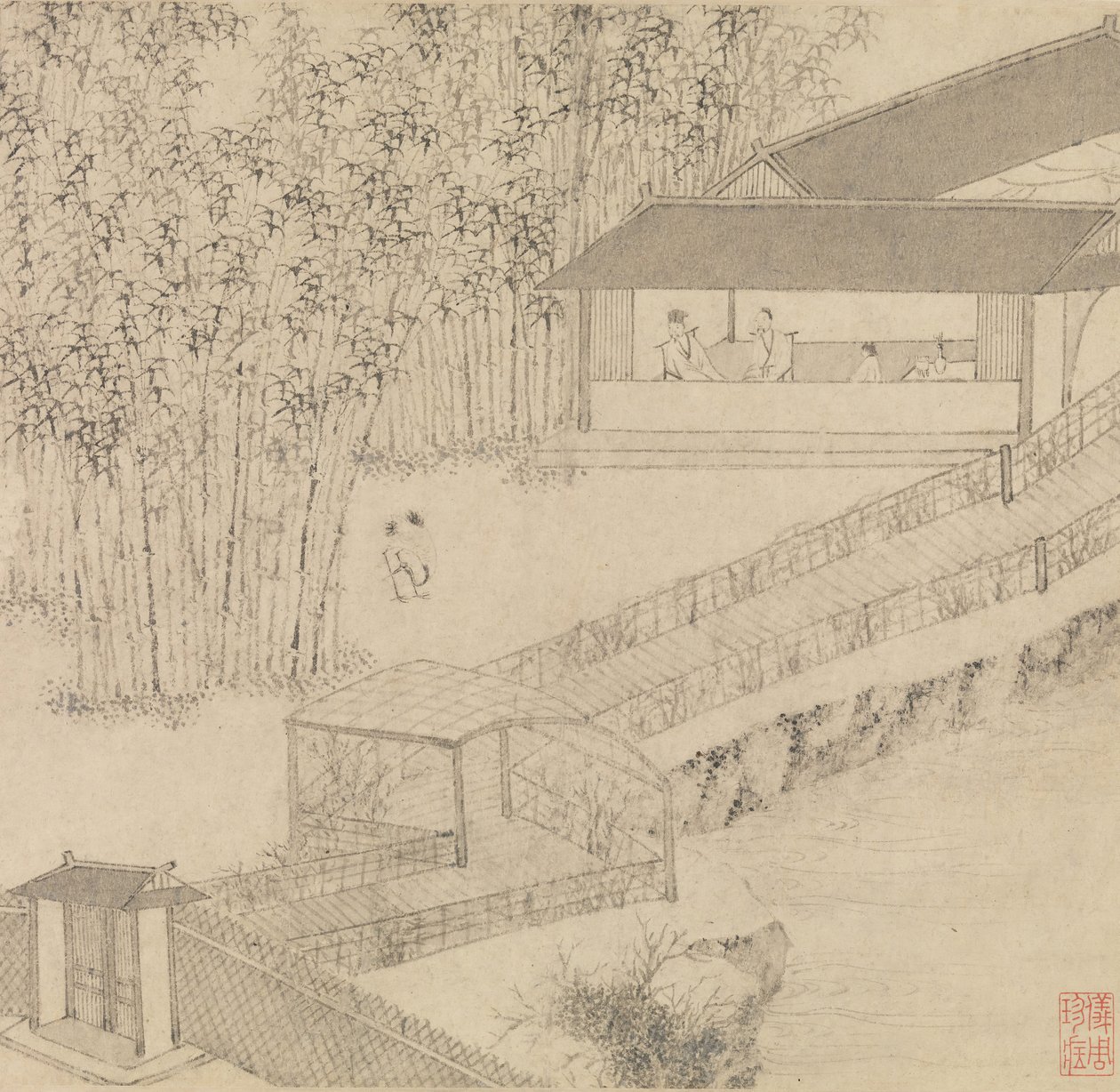 Beceriksiz Yöneticinin Bahçesi, 1551. by Wen Zhengming