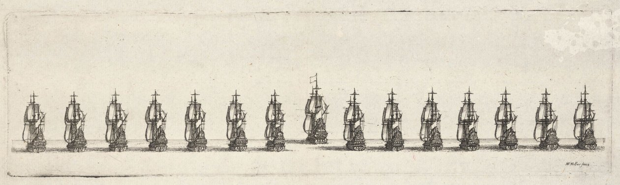 Sırada bir filo by Wenceslaus Hollar
