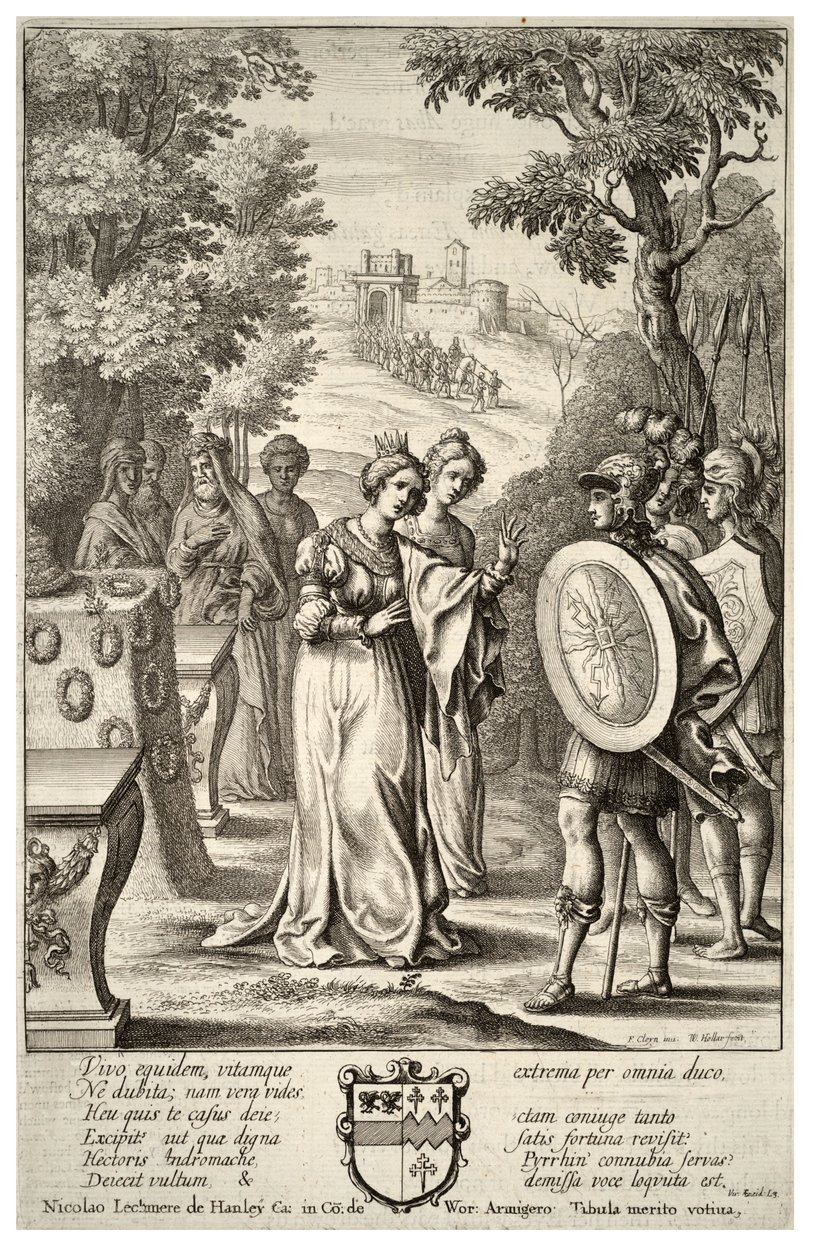 Aeneas, Andromache ile tanışır. durum 2 by Wenceslaus Hollar