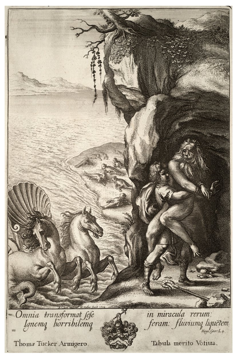 Aristaeus ve Proteus. durum 2 by Wenceslaus Hollar