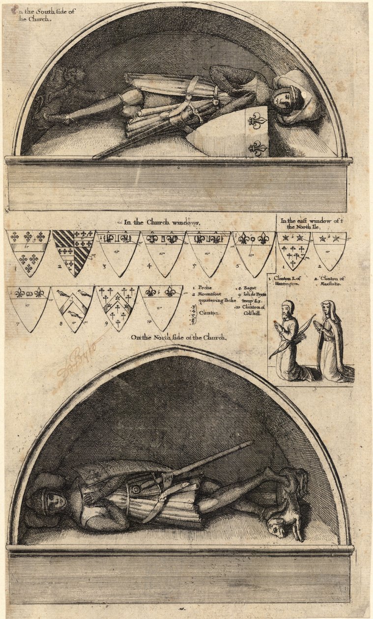 Clinton ailesi (anıt) by Wenceslaus Hollar