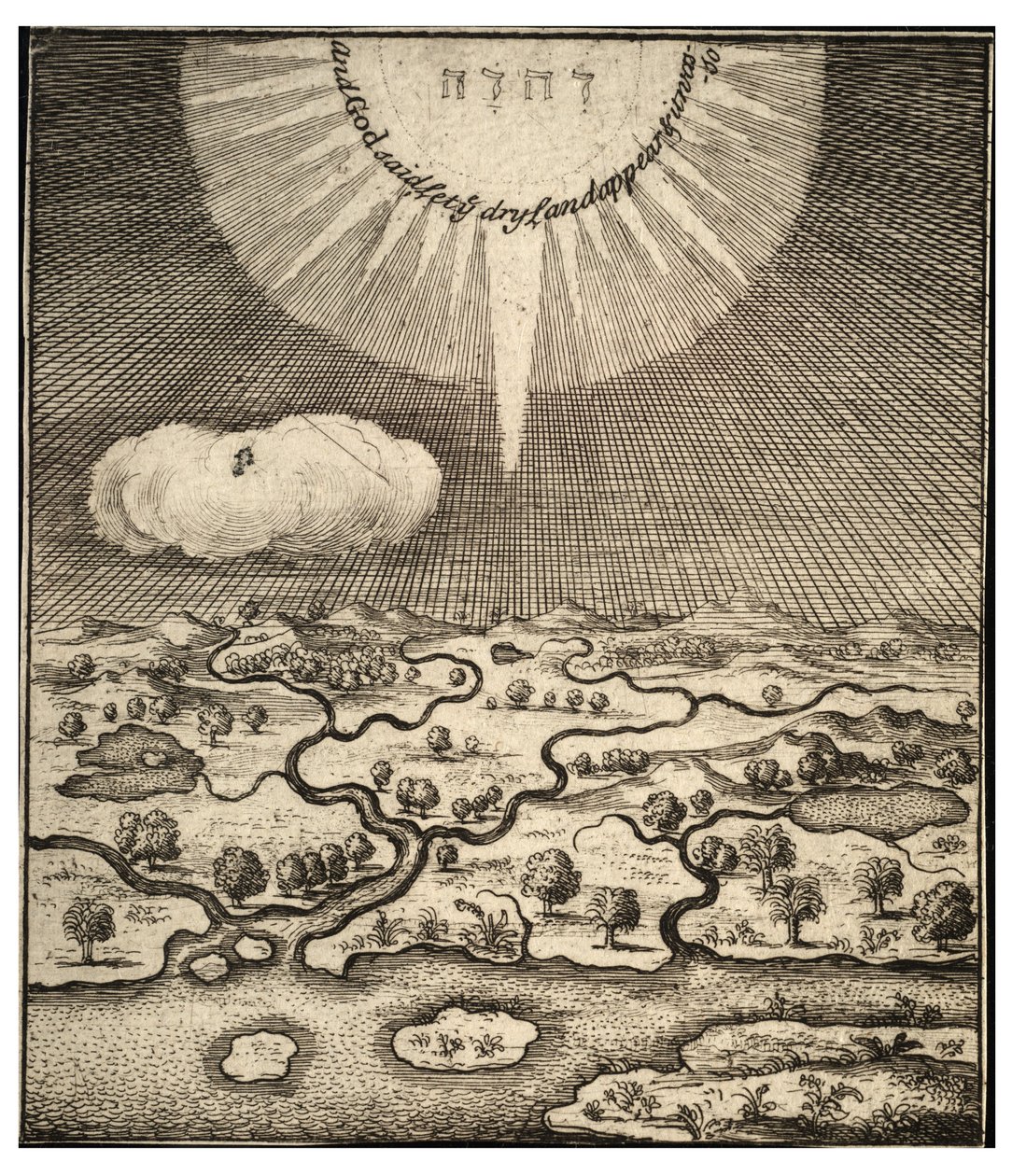 Yeryüzünün yaratılması. durum 2 by Wenceslaus Hollar