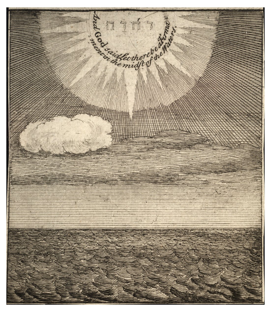 Gök kubbenin yaratılması. durum 2 by Wenceslaus Hollar