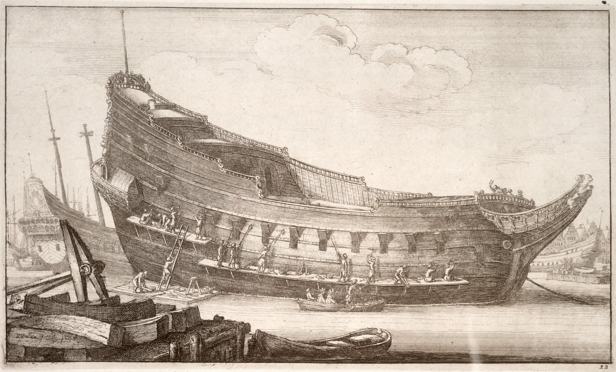 Bir gövde takmak. durum 3 by Wenceslaus Hollar