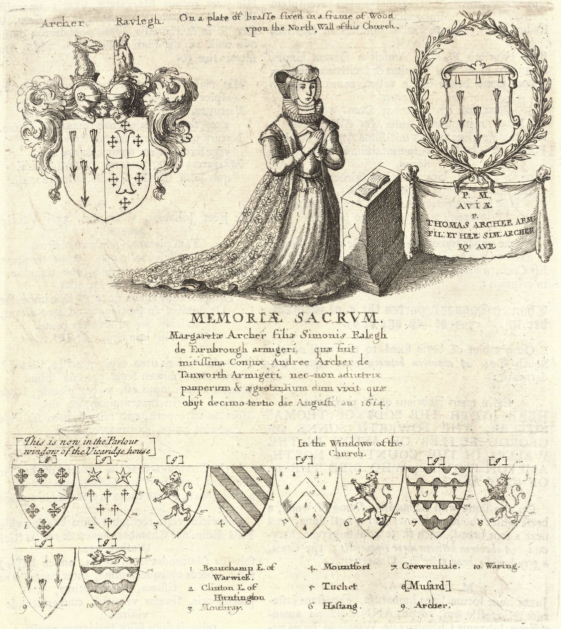 Margaret Archer (anıt). durum 2 by Wenceslaus Hollar