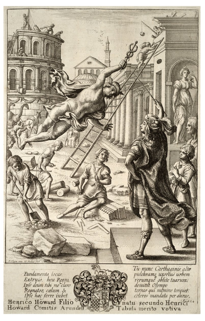 Merkür ve Aeneas. durum 3 by Wenceslaus Hollar