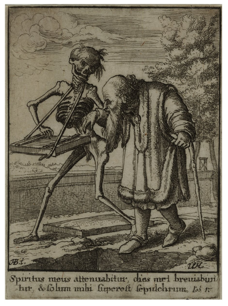 Yaşlı adam. durum 2 by Wenceslaus Hollar
