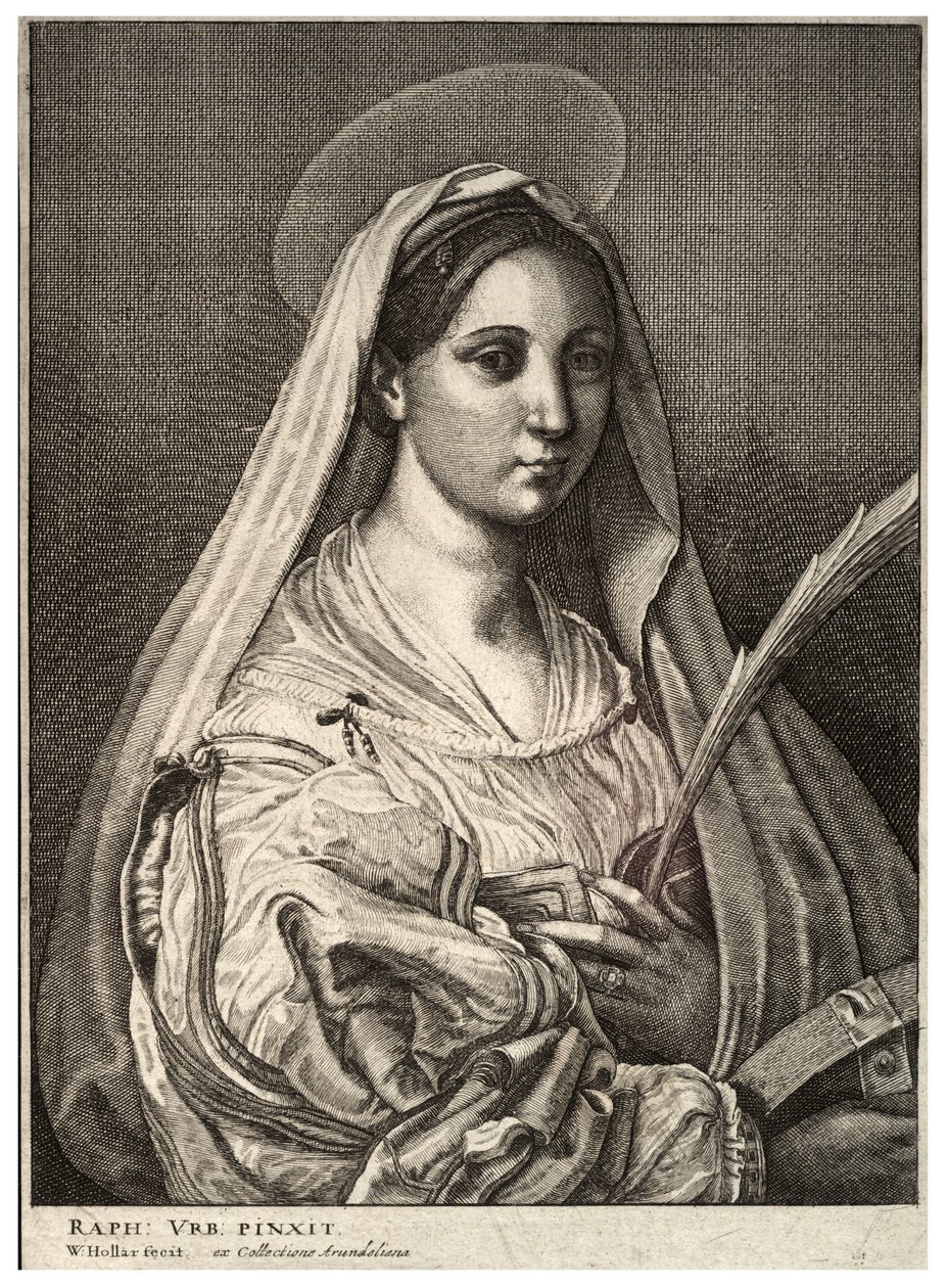 İskenderiyeli Aziz Catharine. durum 2 by Wenceslaus Hollar