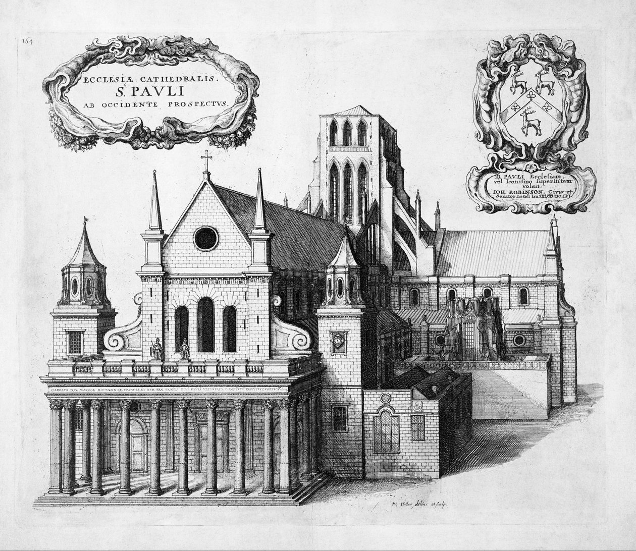 batıdan St Pauls by Wenceslaus Hollar