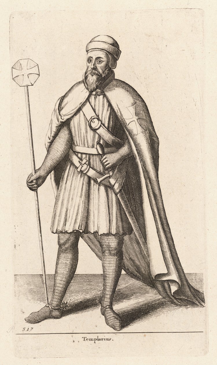 Tapınakçı durum 2 by Wenceslaus Hollar