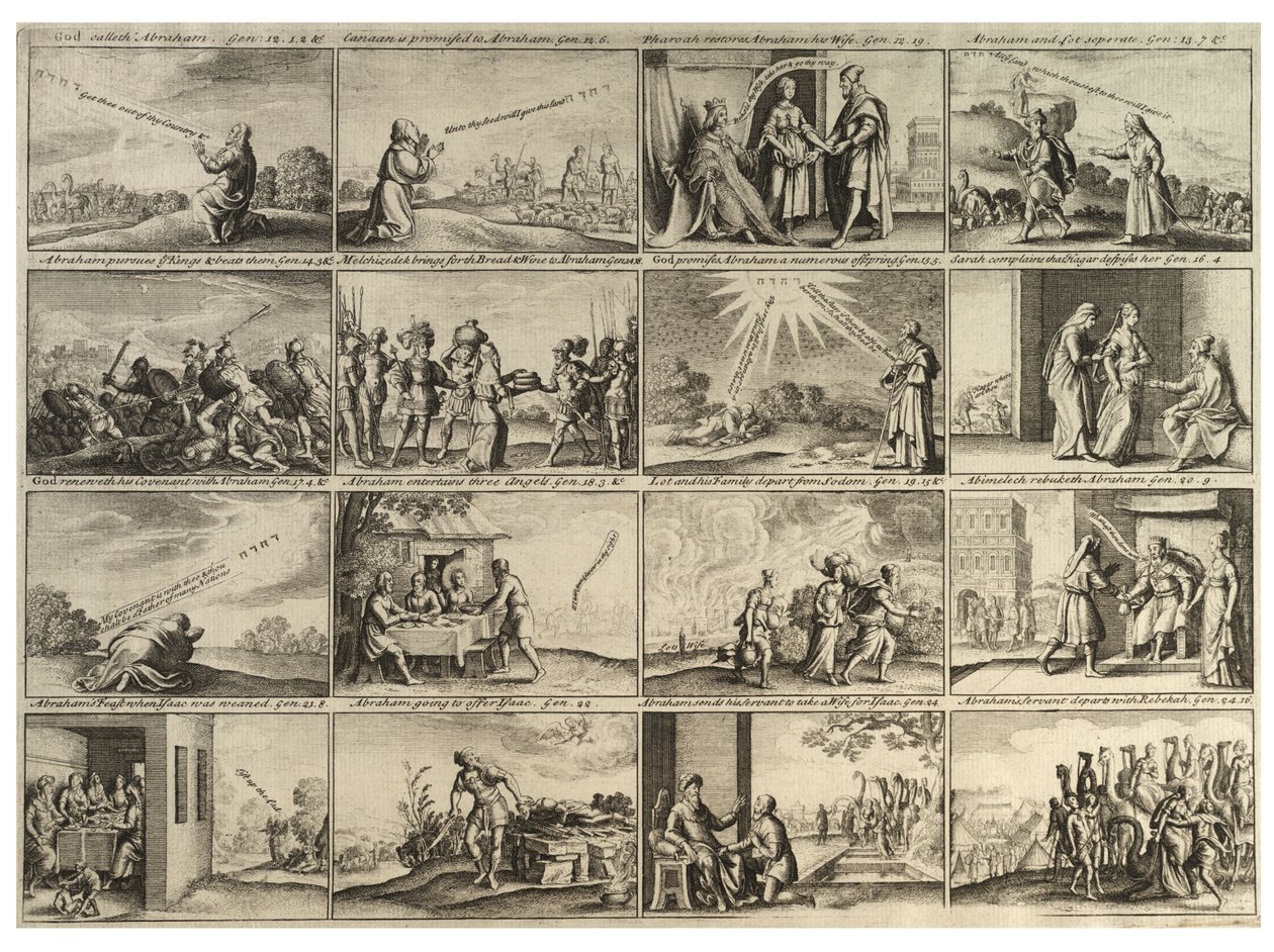 İbrahim Öyküsü (tam sayfa şeklinde). durum 3 by Wenceslaus Hollar