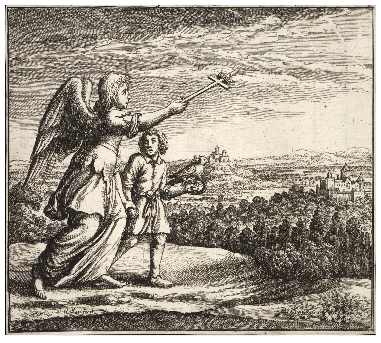 Melek rehberi. durum 1 by Wenceslaus Hollar