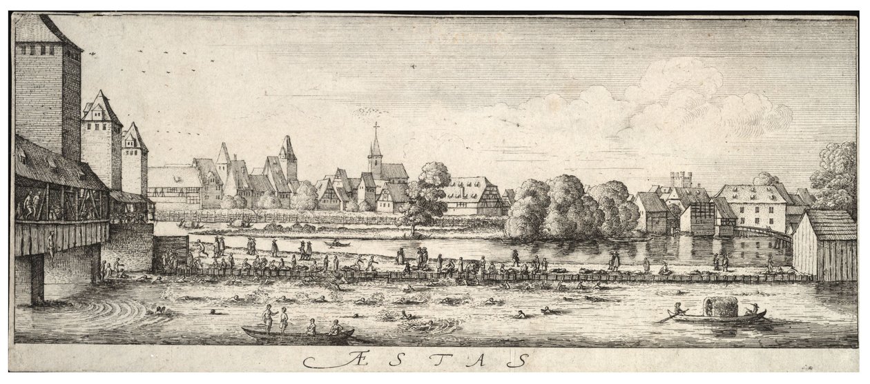 banyo yeri by Wenceslaus Hollar