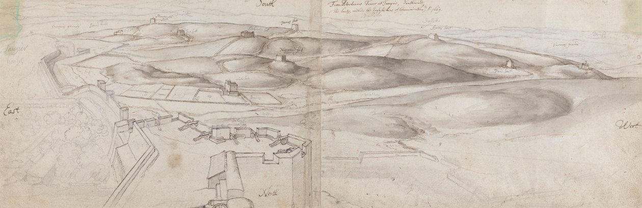 Tangier'deki Peterborough Kulesi'nden Bir Görünüm by Wenceslaus Hollar