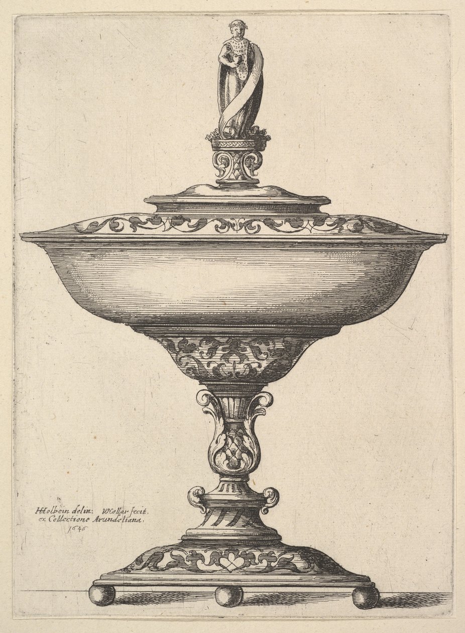 Top ayaklı geniş bir fincan, 1646. by Wenceslaus Hollar