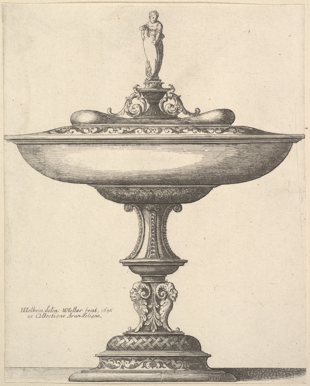 Süs saplı geniş bir fincan, 1646. by Wenceslaus Hollar