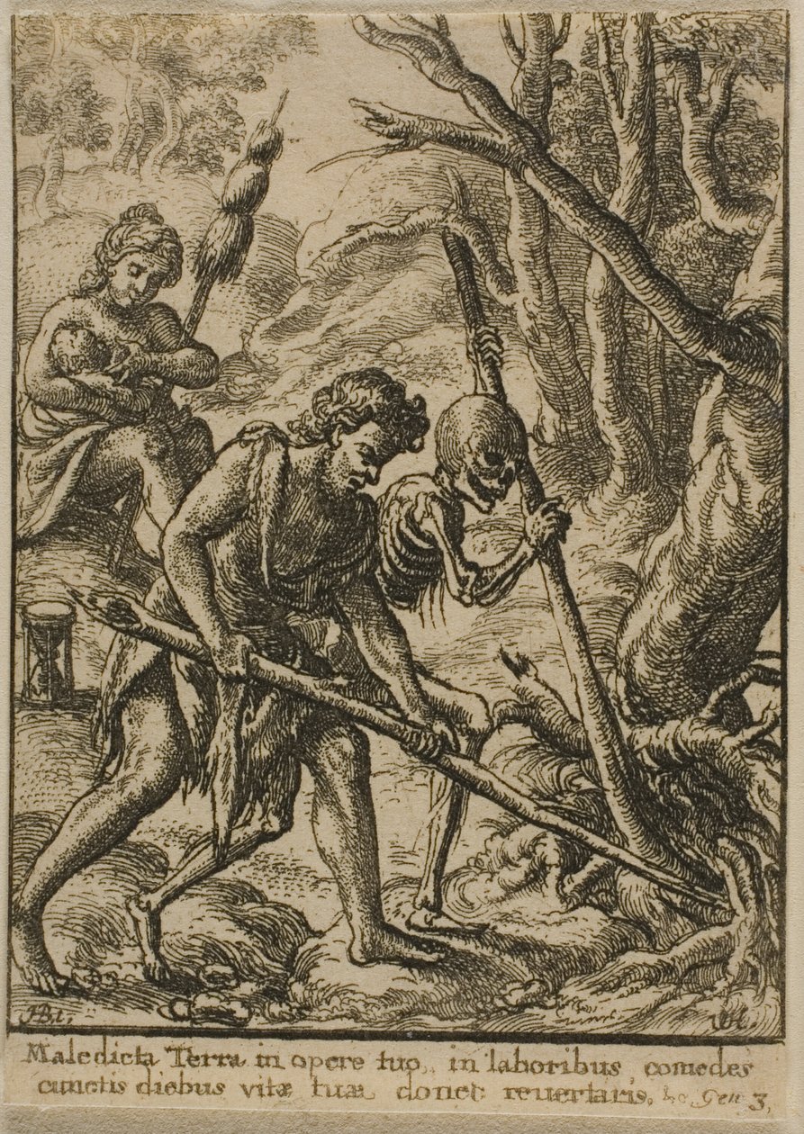 adam çiftçilik by Wenceslaus Hollar