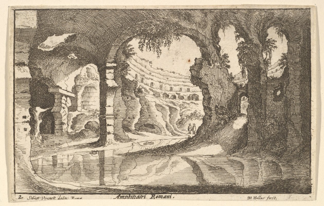 Roma Amfitiyatroları, ca. 1650. by Wenceslaus Hollar