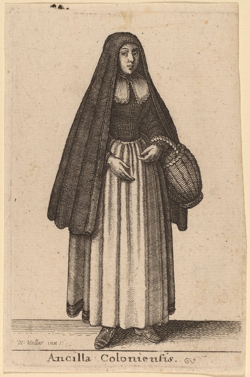 Köln Hizmetçisi by Wenceslaus Hollar