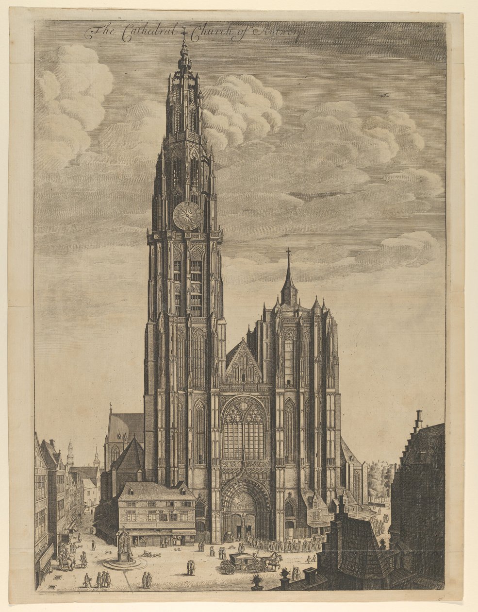 Antwerp Katedrali Prospektüsü Tvrris Ecclesiæ Cathedralis, 1649., 1649 by Wenceslaus Hollar