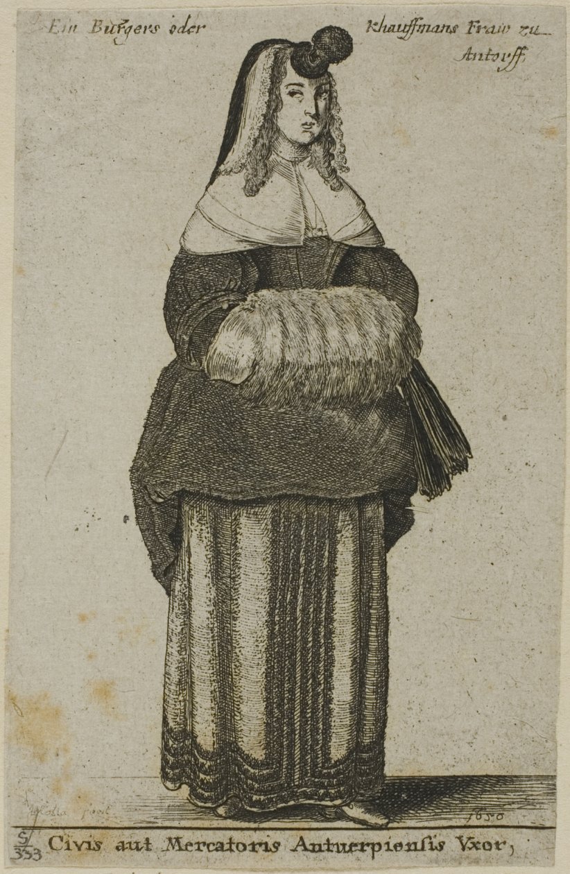 Anvers Karısı by Wenceslaus Hollar