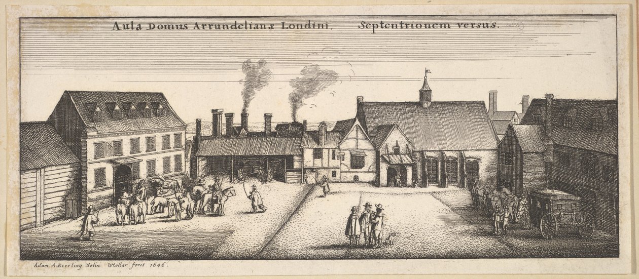 Kuzeyden Arundel Evi, kopya, 17. yüzyıl. by Wenceslaus Hollar