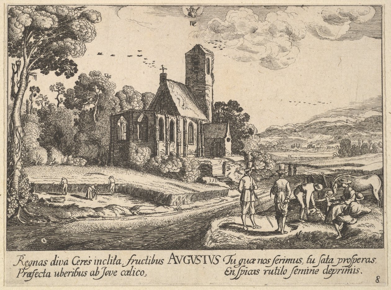 Ağustos, 1628-29. by Wenceslaus Hollar