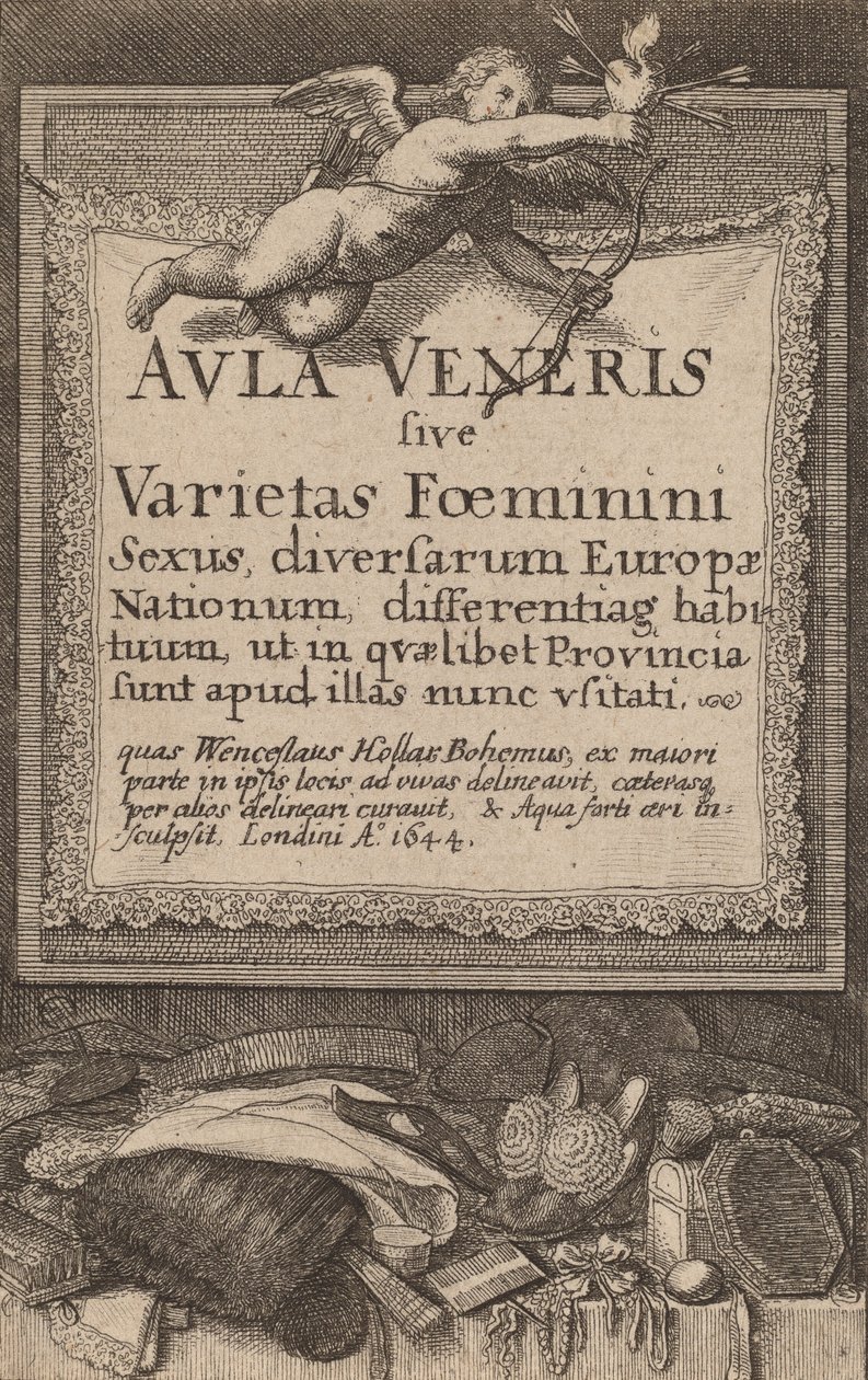 Venüs Salonu: Başlık Sayfası, 1644 by Wenceslaus Hollar