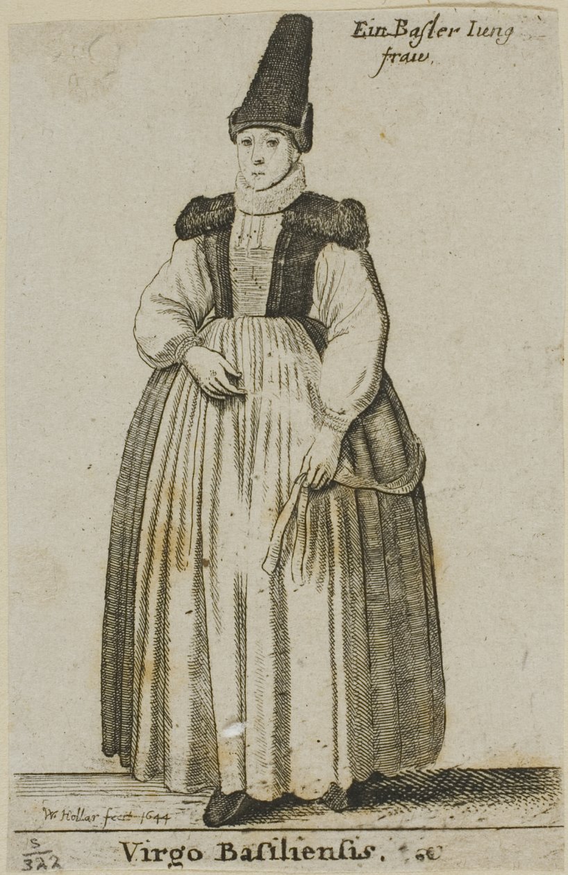 Basel Kadını by Wenceslaus Hollar