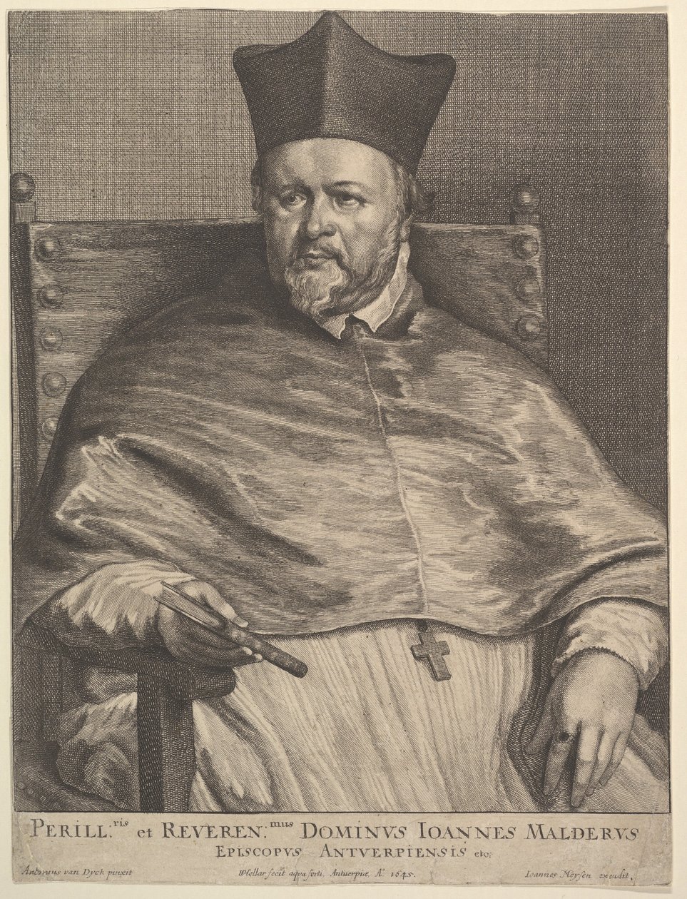 Piskopos Jan van Malderen, 1645. by Wenceslaus Hollar