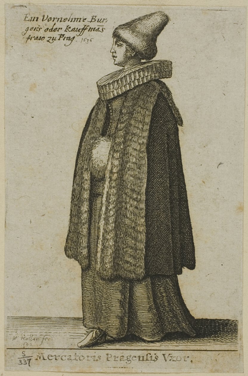 Kaliteli Bohem Kadın by Wenceslaus Hollar