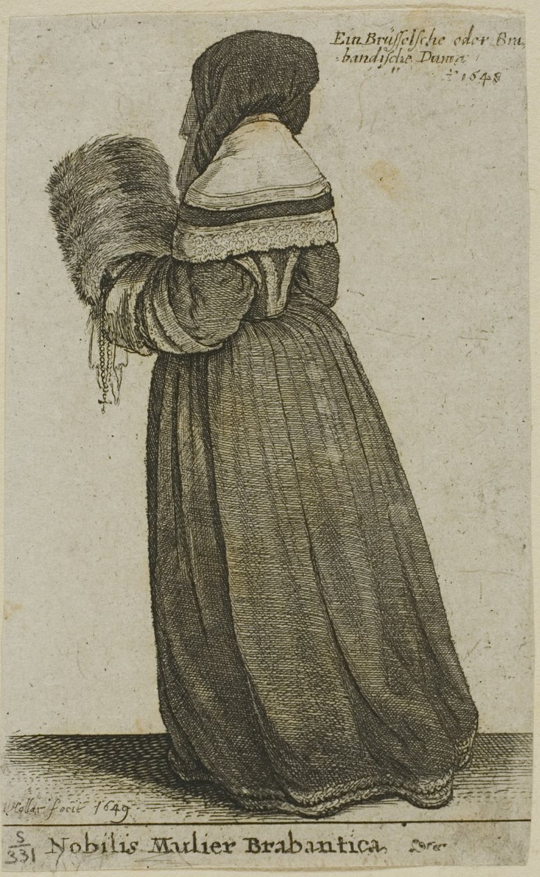 Brabant Asil Kadın by Wenceslaus Hollar
