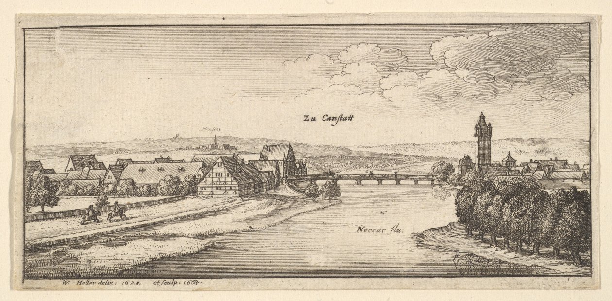 Cannstadt, 1665. by Wenceslaus Hollar